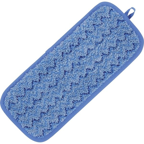 Rubbermaid Commercial Damp Mop, f/Halls/Stairs, Microfiber, Hygen, 11" Blue, PK 6 RCPQ820BLUCT - main